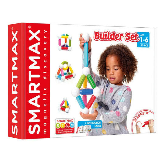 Joc magnetic Smart Max, My First Builder Set, Primul meu set de constructor, 20 piese, Smart Games - Publisol.ro