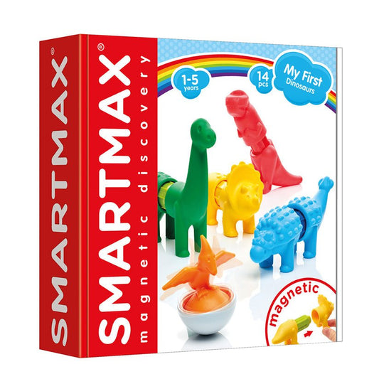 Joc magnetic Smart Max, My First Dinosaurs, Primii mei dinozauri, 14 piese, Smart Games - Publisol.ro