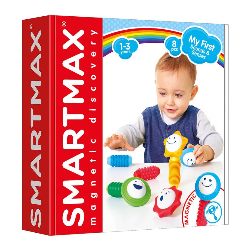 Joc magnetic Smart Max, My First Sound & Senses, Primele mele sunete si simturi, 8 piese, Smart Games - Publisol.ro