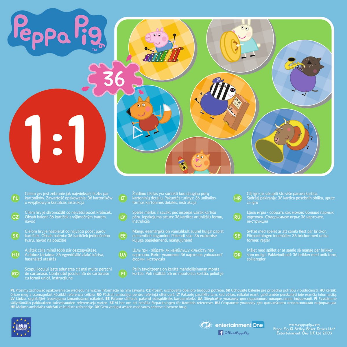 Joc memo peppa pig, Trefl - Publisol.ro
