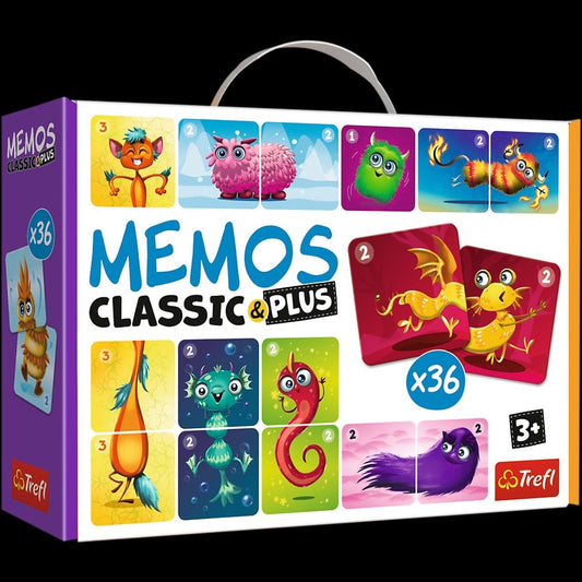 Joc memos classic plus dragutii monstri, Trefl - Publisol.ro
