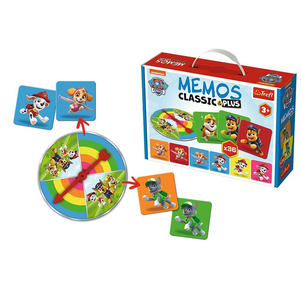 Joc memos classic plus patrula catelusilor, Trefl - Publisol.ro