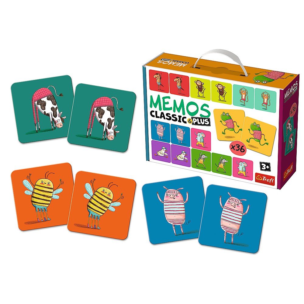 Joc memos classic plus sa ne miscam, Trefl - Publisol.ro