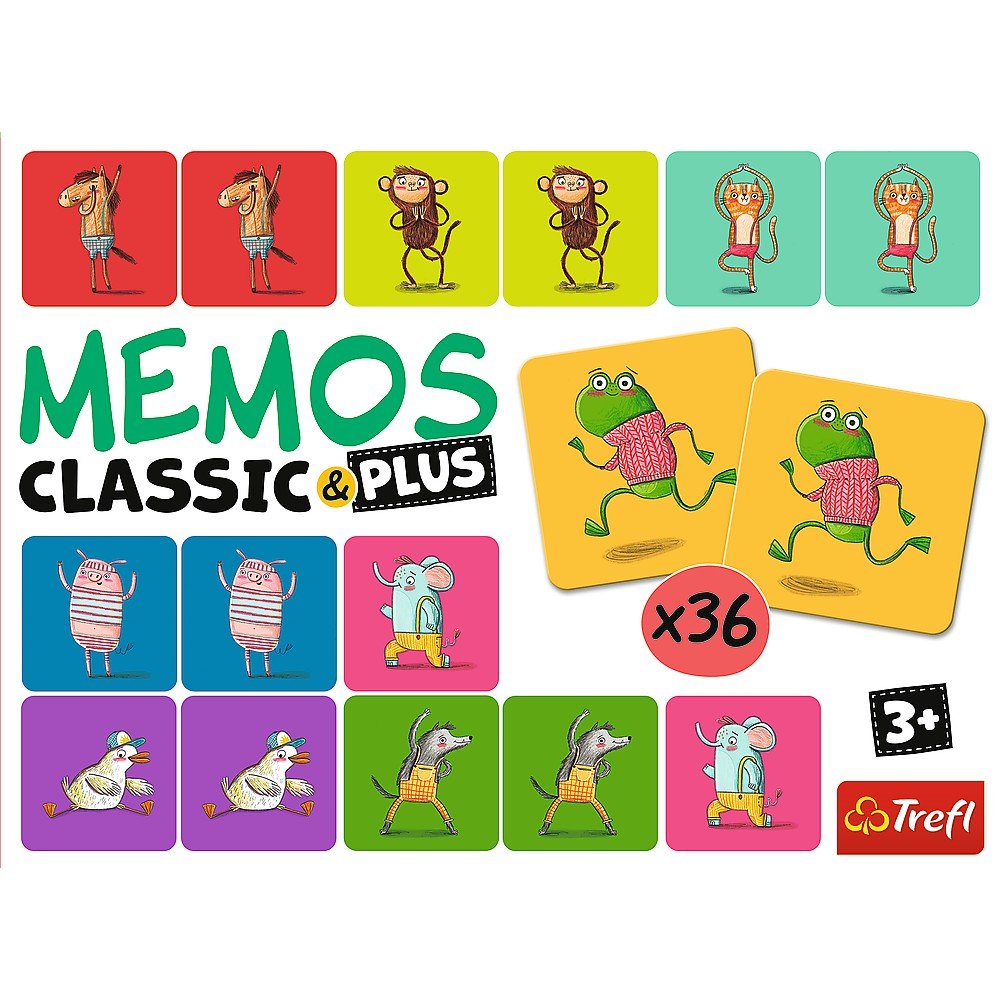 Joc memos classic plus sa ne miscam, Trefl - Publisol.ro