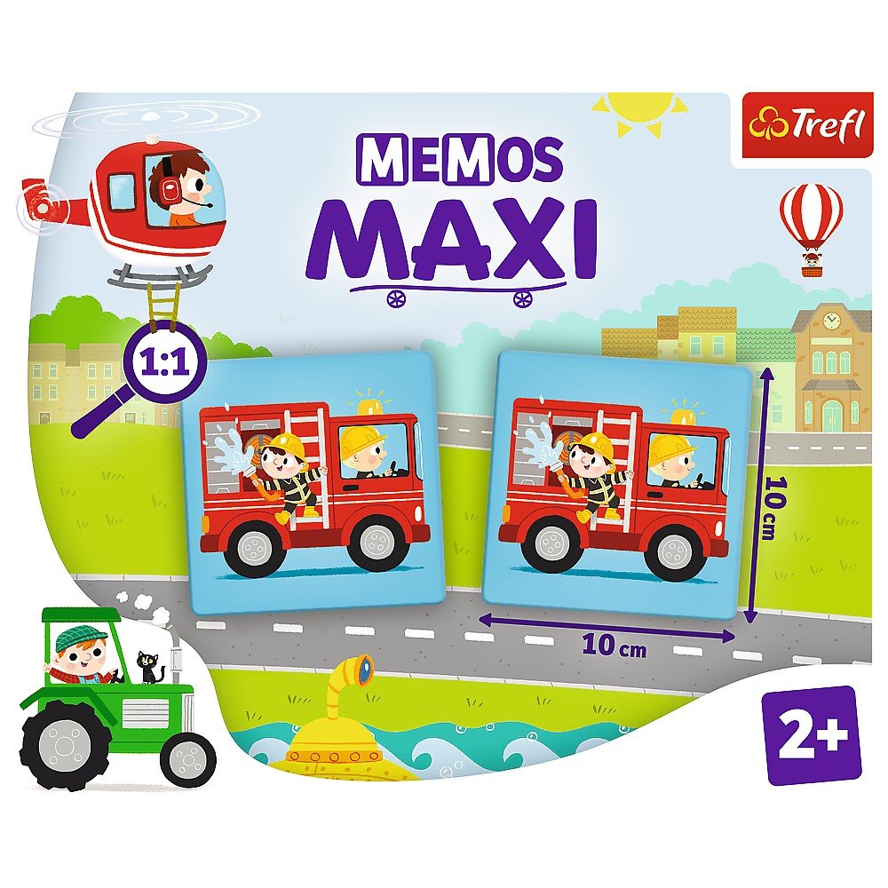 Joc memos maxi vehicule, Trefl - Publisol.ro