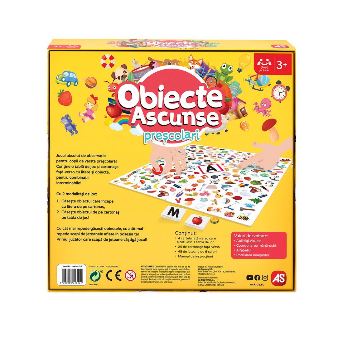 Joc obiecte ascunse prescolari, AS - Publisol.ro