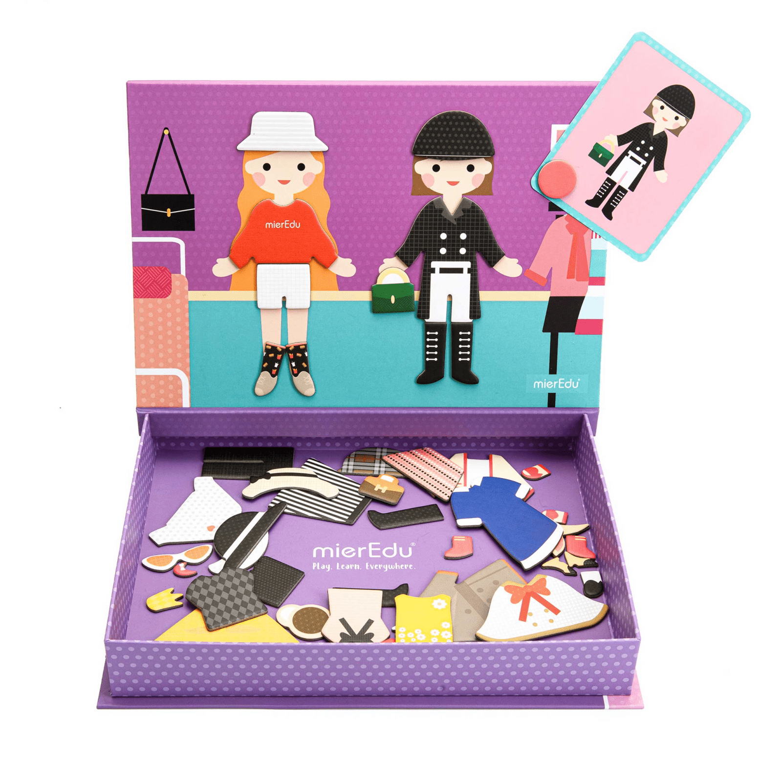 Joc puzzle magnetic de arta si asociere - Imbracaminte - mierEdu - Publisol.ro