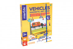 Joc puzzle magnetic de arta si asociere - Vehicule - mierEdu