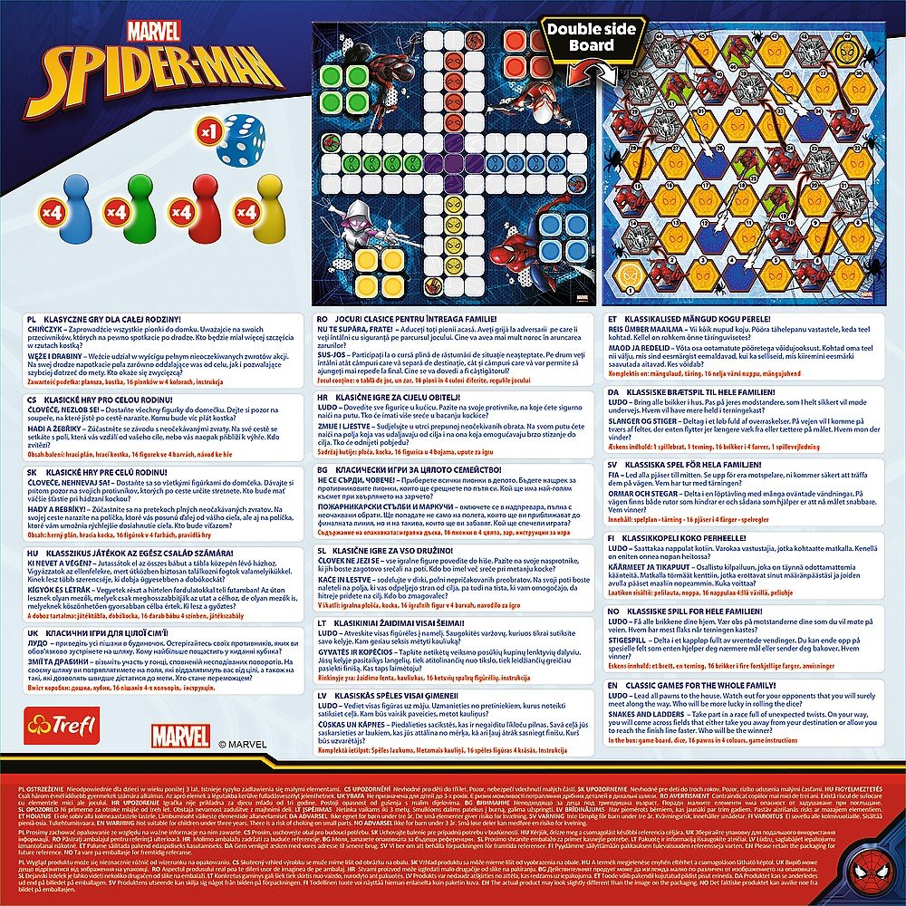 Joc spiderman 2in1 ludo si serpisori scari, Trefl - Publisol.ro