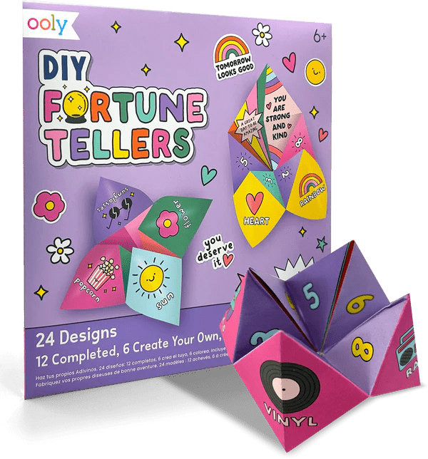 Jocul copilariei - Solnita, set creativ DIY - 24 modele, Fortune Teller - Ooly - Publisol.ro