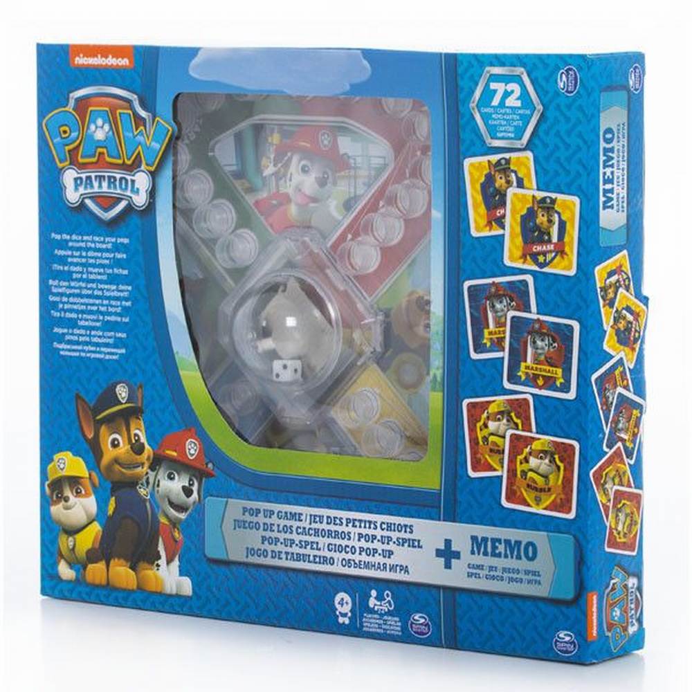 Jocul cu zaruri si memory game patrula catelusilor, Spin Master - Publisol.ro