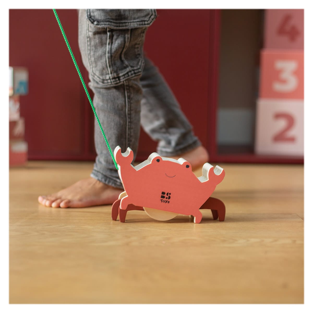 Jucarie de tras din lemn, Crab, BS Toys - Publisol.ro