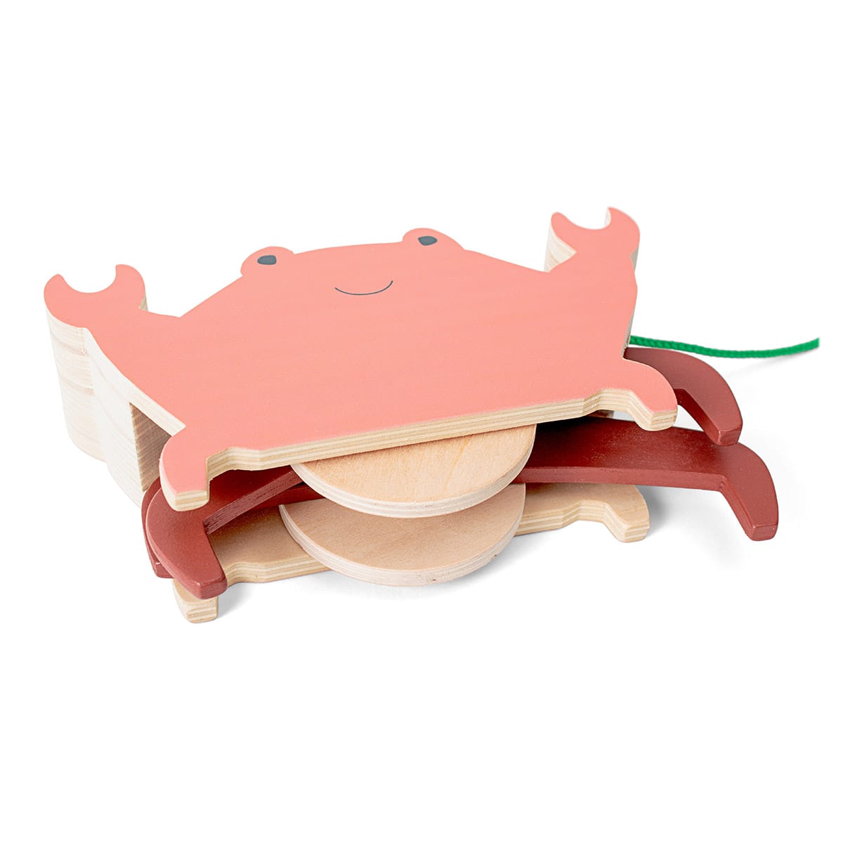 Jucarie de tras din lemn, Crab, BS Toys - Publisol.ro