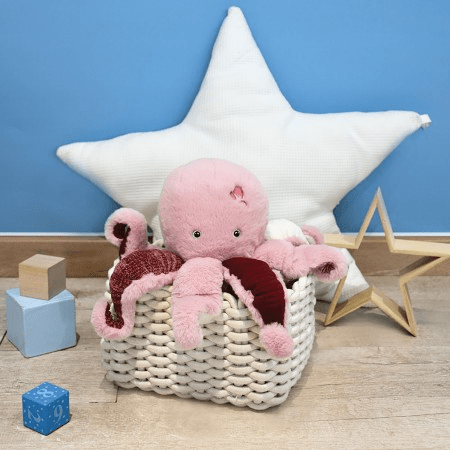 Jucarie moale din plus - Caracatita, 30 cm, roz - Histoire d'Ours - Publisol.ro