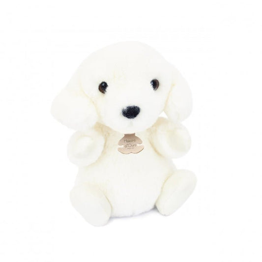Jucarie moale din plus - Catel, 20 cm, alb - Histoire d'Ours - Publisol.ro