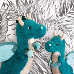 Jucarie moale din plus - Dragon, 25 cm, verde - Histoire d'Ours