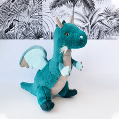 Jucarie moale din plus - Dragon, 25 cm, verde - Histoire d'Ours