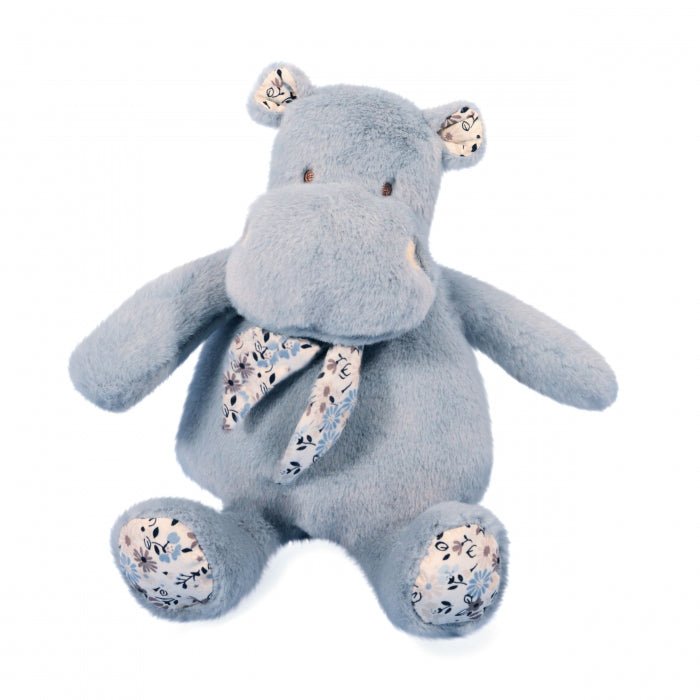 Jucarie moale din plus - Hipopotam, 22 cm, albastru - Histoire d'Ours - Publisol.ro