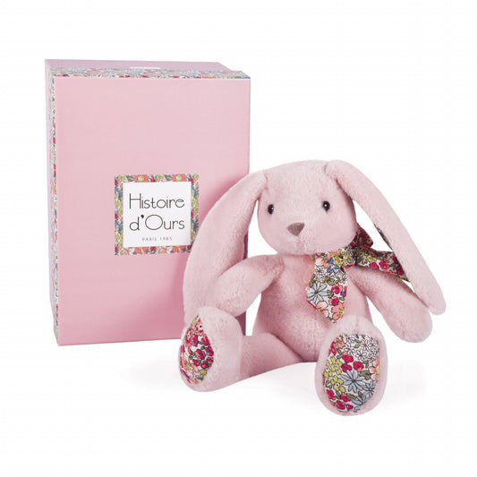 Jucarie moale din plus - Iepuras, 25 cm, roz - Histoire d'Ours - Publisol.ro