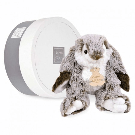 Jucarie moale din plus - Iepurasul Marius, 20 cm, gri - Histoire d'Ours - Publisol.ro