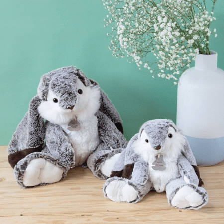 Jucarie moale din plus - Iepurasul Marius, 20 cm, gri - Histoire d'Ours - Publisol.ro