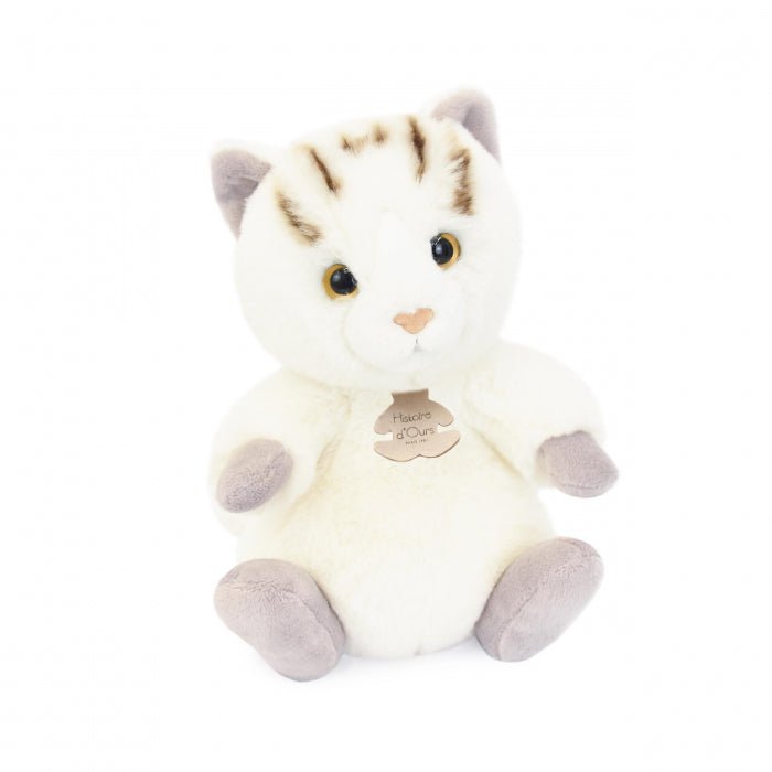Jucarie moale din plus - Pisica, 20 cm, alb - Histoire d'Ours - Publisol.ro