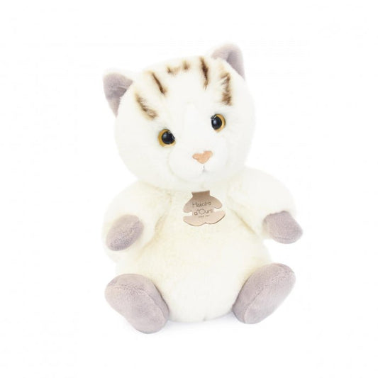 Jucarie moale din plus - Pisica, 20 cm, alb - Histoire d'Ours - Publisol.ro