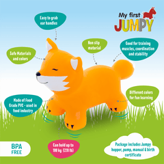 Jucarie saltareata gonflabila JUMPY - Vulpe - Gerardo Toys - Publisol.ro