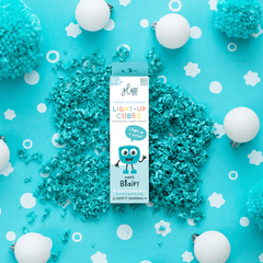 Jucarie senzoriala luminoasa Blair - Glo Cube, albastru - Glo Pals - Publisol.ro