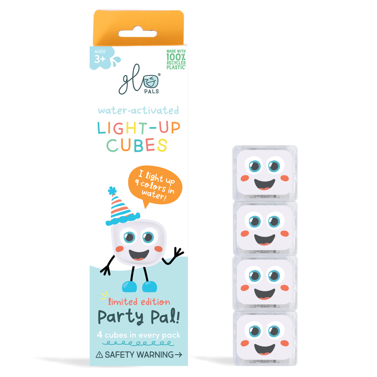 Jucarie senzoriala luminoasa Party - Glo Cube, multicolor - Glo Pals - Publisol.ro