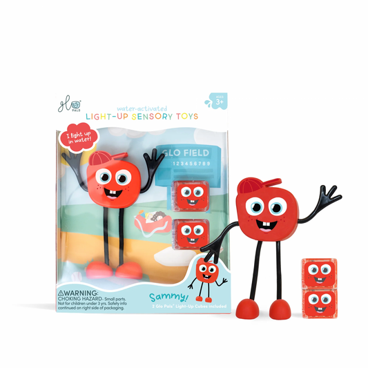 Jucarie senzoriala luminoasa Sammy - Glo Pal, rosu - Glo Pals