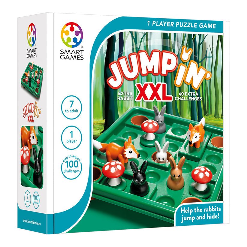 Jump In' XXL, joc de logica cu 100 de provocari, 7+ ani, editie internationala, Smart Games - Publisol.ro