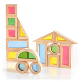 Junior Rainbow Blocks set 20 piese, Guidecraft - Publisol.ro