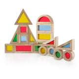 Junior Rainbow Blocks set 20 piese, Guidecraft - Publisol.ro