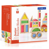 Junior Rainbow Blocks set 40 piese, Guidecraft - Publisol.ro