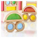 Junior Rainbow Blocks set 40 piese, Guidecraft - Publisol.ro