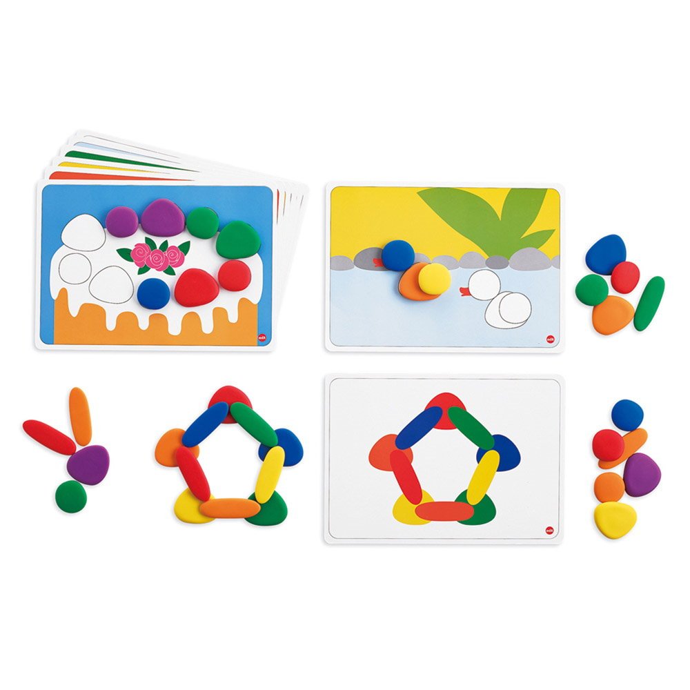 Junior Rainbow Pebbles, set de activitati cu pietricele, Edx Education - Publisol.ro