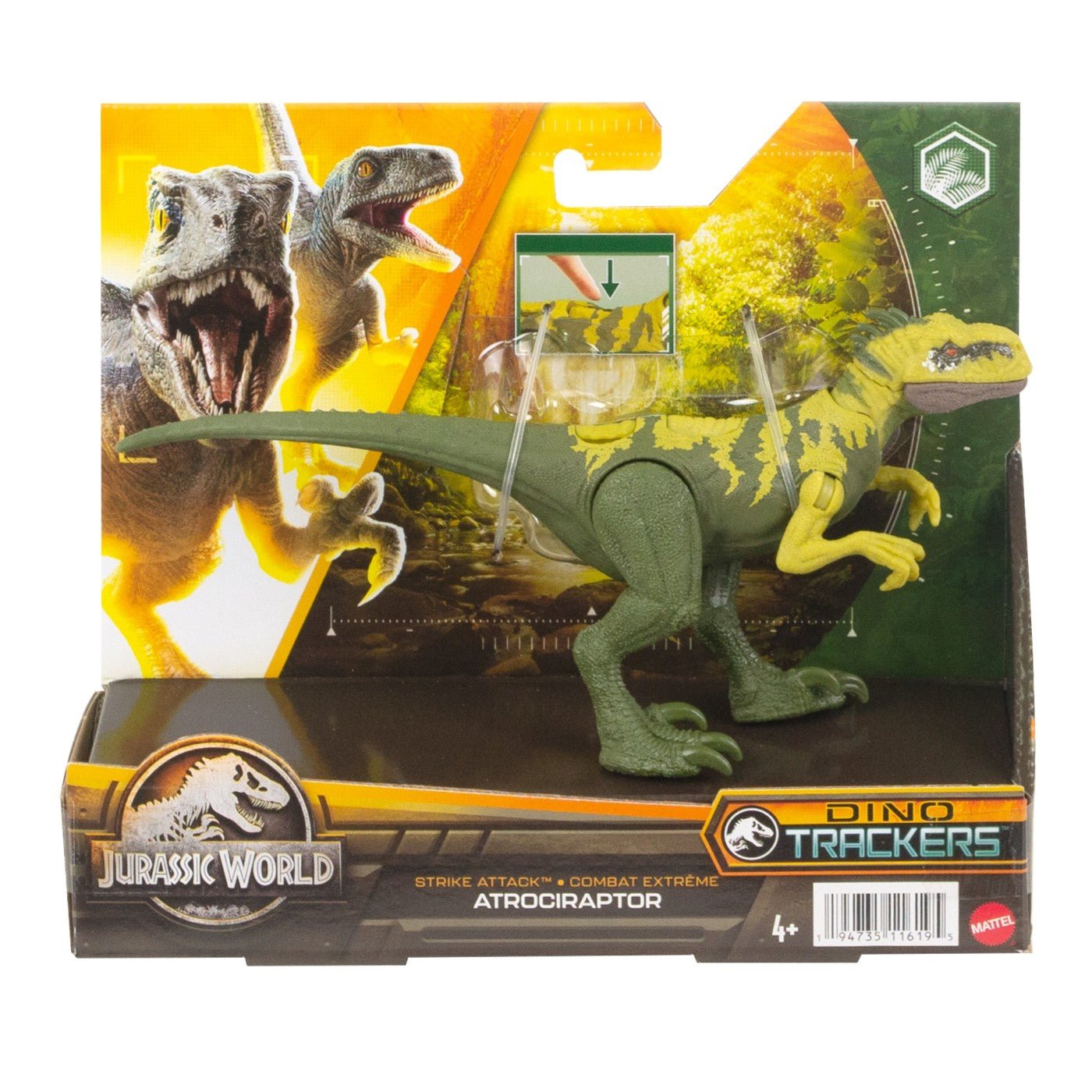 Jurassic world dino trackers strike attack dinozaur atrociraptor, Mattel - Publisol.ro