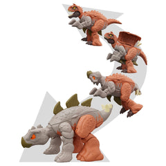 Jurassic world fierce changers double danger dinozaur transformabil carnotaurus si stegosaurus, Mattel - Publisol.ro
