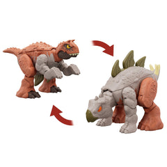 Jurassic world fierce changers double danger dinozaur transformabil carnotaurus si stegosaurus, Mattel - Publisol.ro