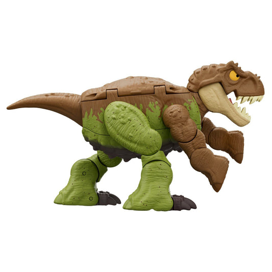 Jurassic world fierce changers double danger dinozaur transformabil tyrannosaurus rex si ankylosaurus maro, Mattel - Publisol.ro