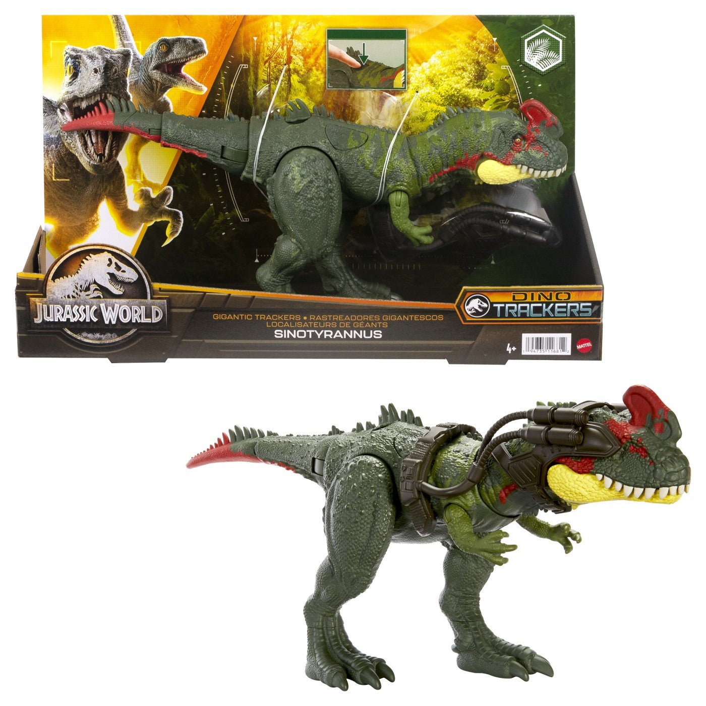 Jurassic world gigantic trackers dinozaur sinotyrannus, Mattel - Publisol.ro