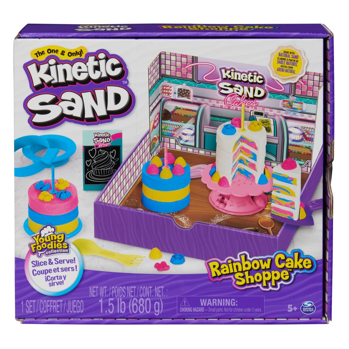 Kinetic sand set nisip cofetaria curcubeu, Spin Master - Publisol.ro