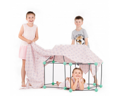 Kit constructie 3D - Cort pentru copii - gri verde - Crazy Tent