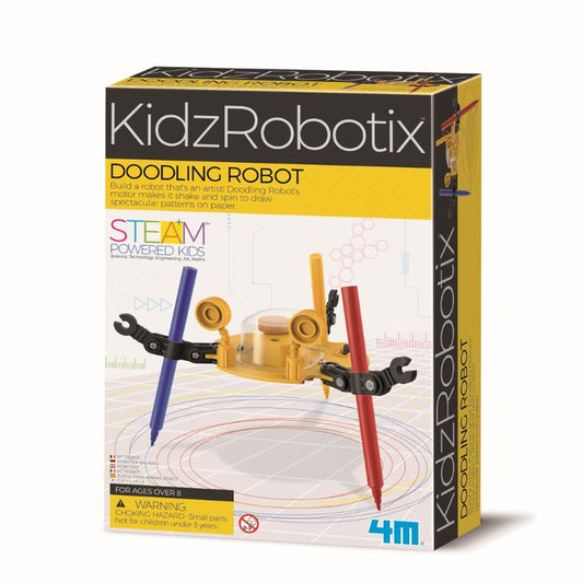 Kit constructie robot - Doodling Robot, Kidz Robotix - 4M