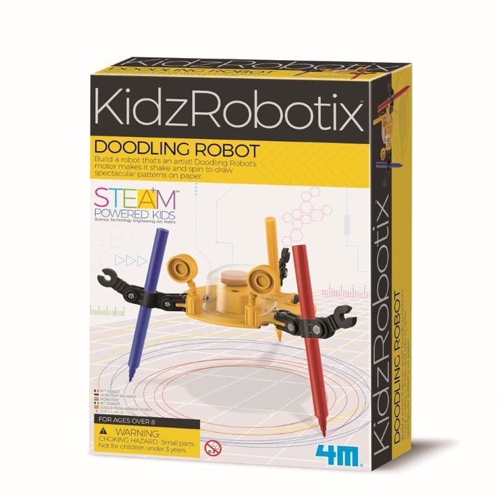 Kit constructie robot - Doodling Robot, Kidz Robotix - 4M - Publisol.ro