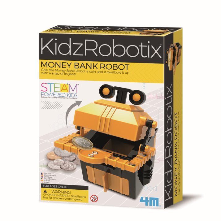 Kit constructie robot - Money Bank Robot, Kidz Robotix - 4M - Publisol.ro