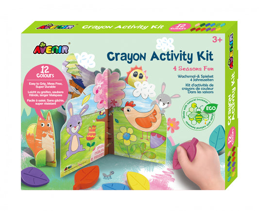 Kit de activitati cu creioane colorate - Distractie in 4 anotimpuri - Avenir