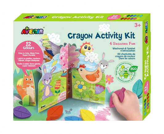 Kit de activitati cu creioane colorate - Distractie in 4 anotimpuri - Avenir - Publisol.ro
