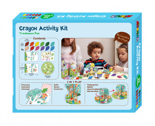 Kit de activitati cu creioane colorate - Distractie in casuta din copac - Avenir
